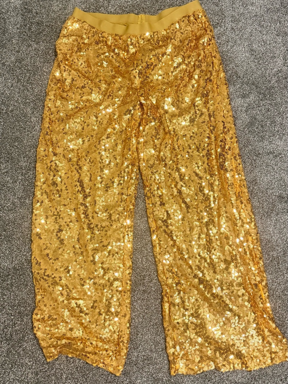 Ashley Stewart Gold Sequin Jogger Pants